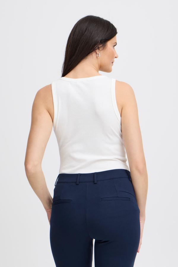 CAMISOLE RIB COL ROND AJUSTÉE