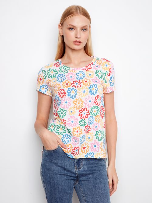 T-shirt imprimé fleurs - C1310APK/463B - Charlie B