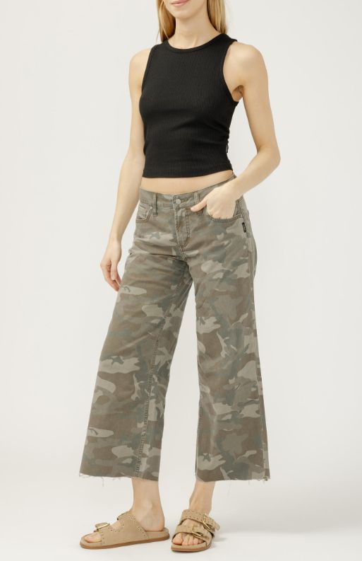 Jeans Suki jambe large crop - L43982LCP688 - Silver Jeans