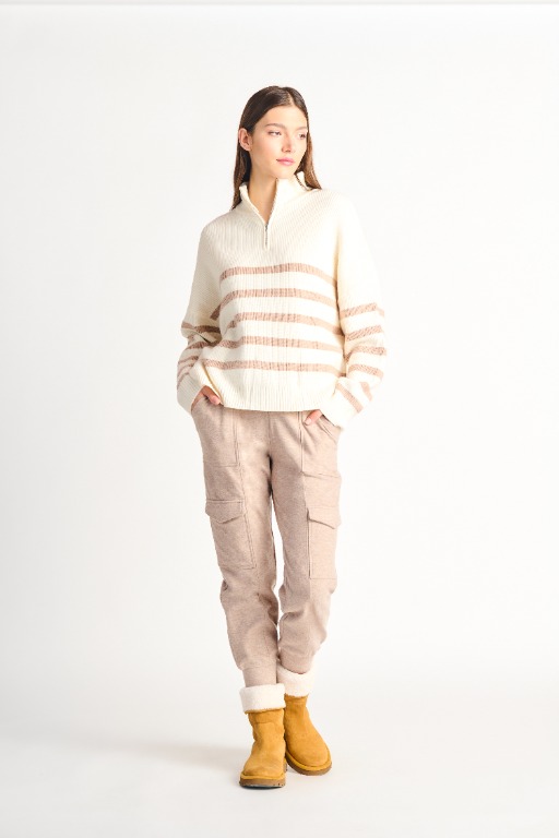 Chandail tricot col montant