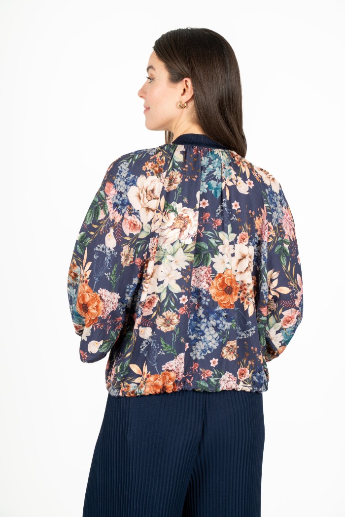 Veste bomber fleurie