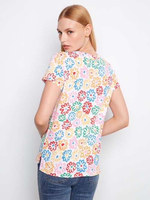 T-shirt imprimé fleurs