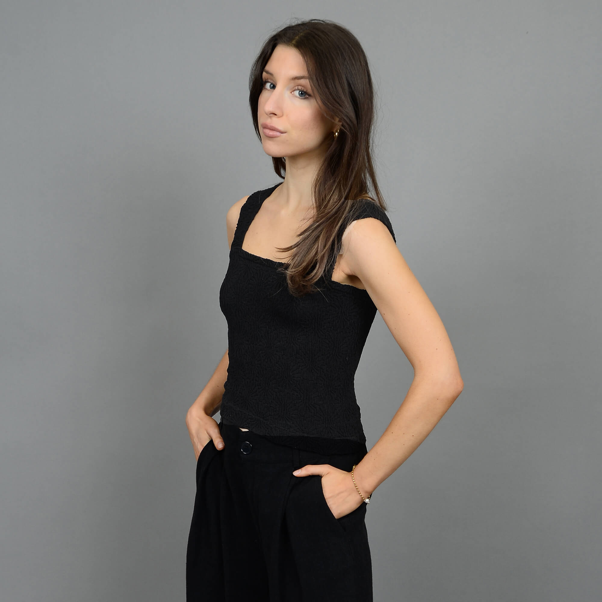 Camisole bretelles larges motif