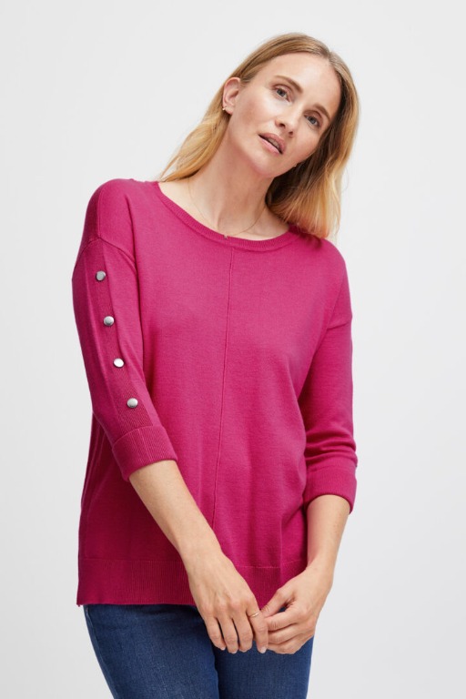 CHANDAIL TRICOT MCH 3/4 BOUTONS MANCHE