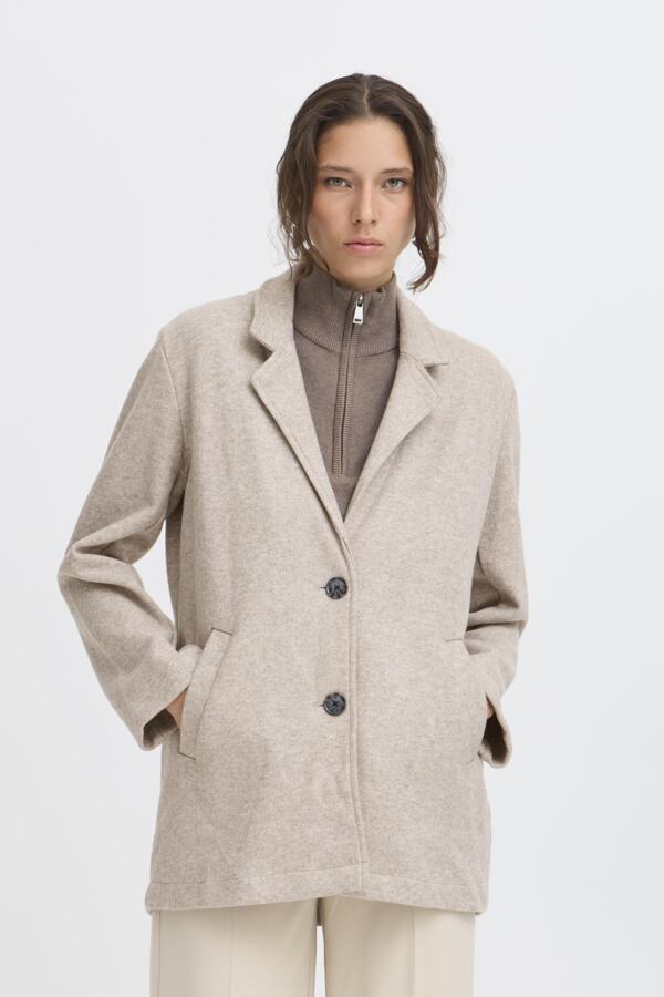 Manteau lainage mi-long - 20816976 - B.Young