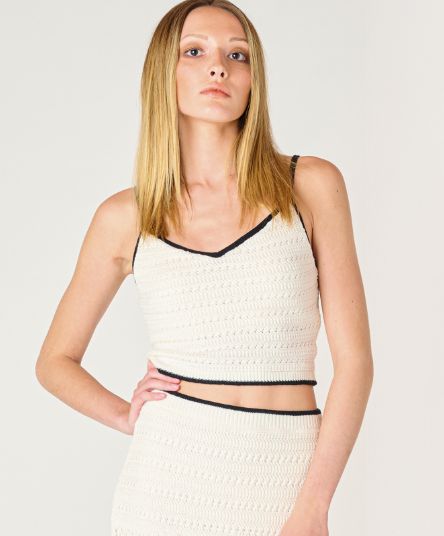 Camisole tricot ajouré