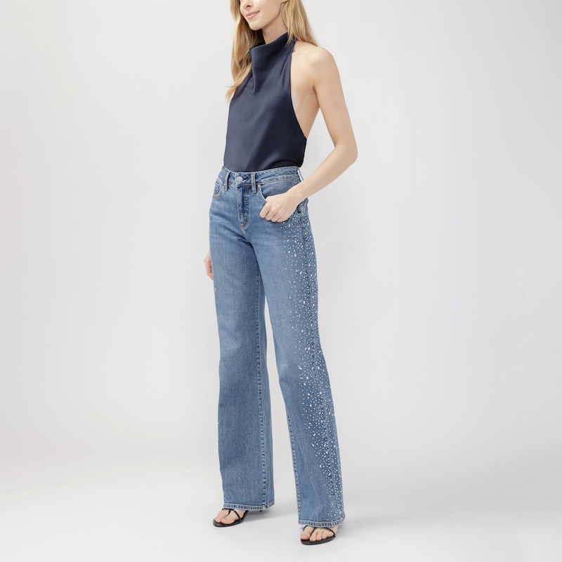 Jeans Avery jambe droite brillants