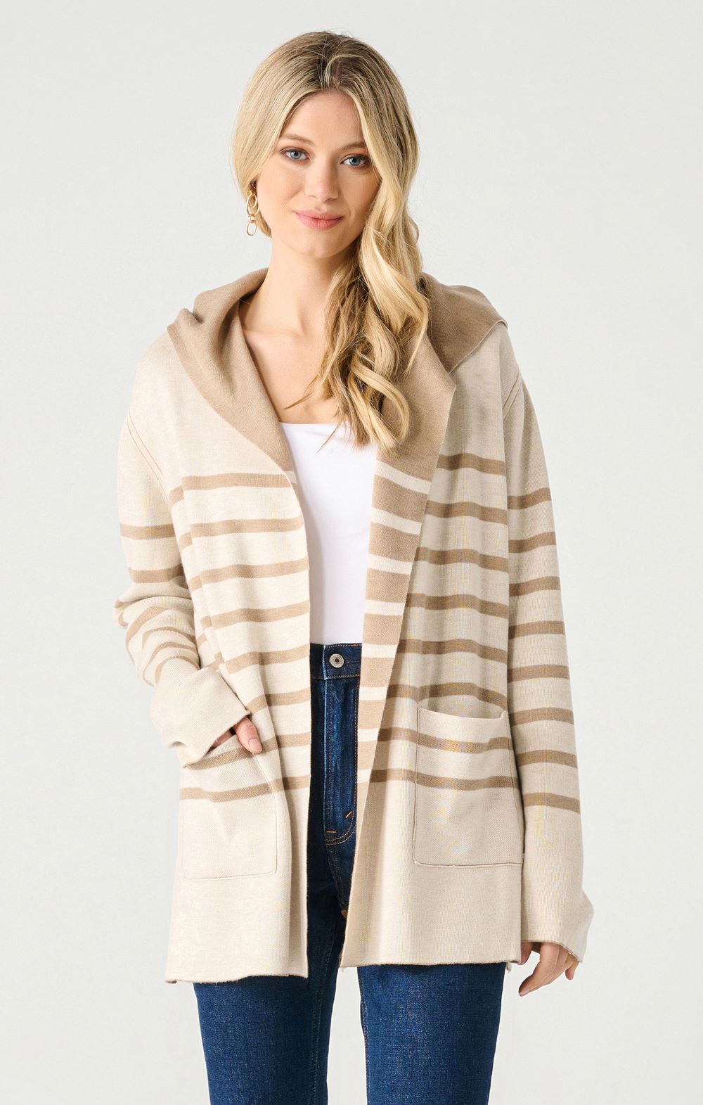 Cardigan reversible capuchon