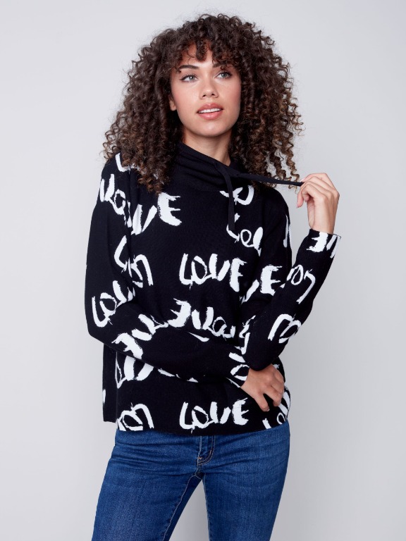 CHANDAIL TRICOT COTON LOVE COL