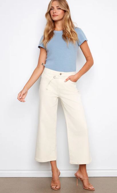 Jeans ceinture jambe large - C5788/626C - Charlie B