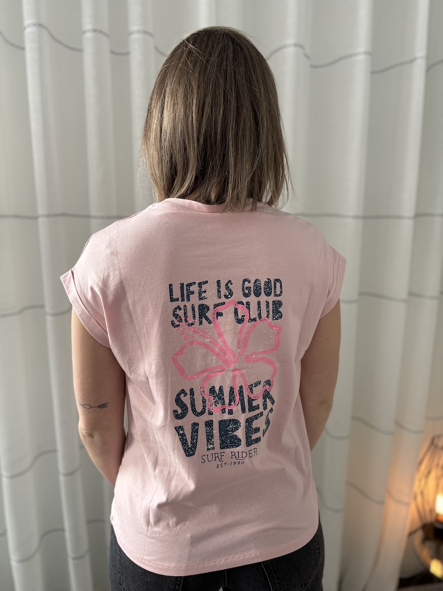 T-shirt petit imprimé - mcspaw06554 - Mandarine & Co