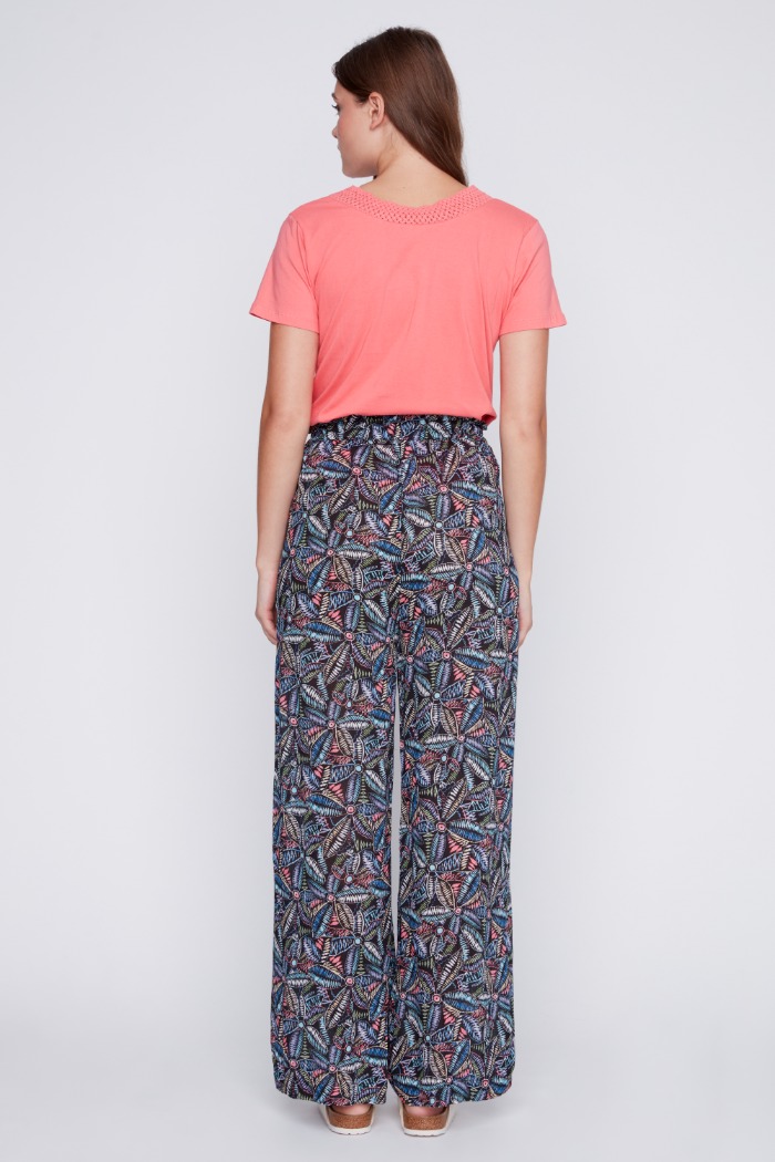 Pantalon motif palazzo