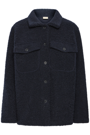 Veste laine bouilli boutonnée