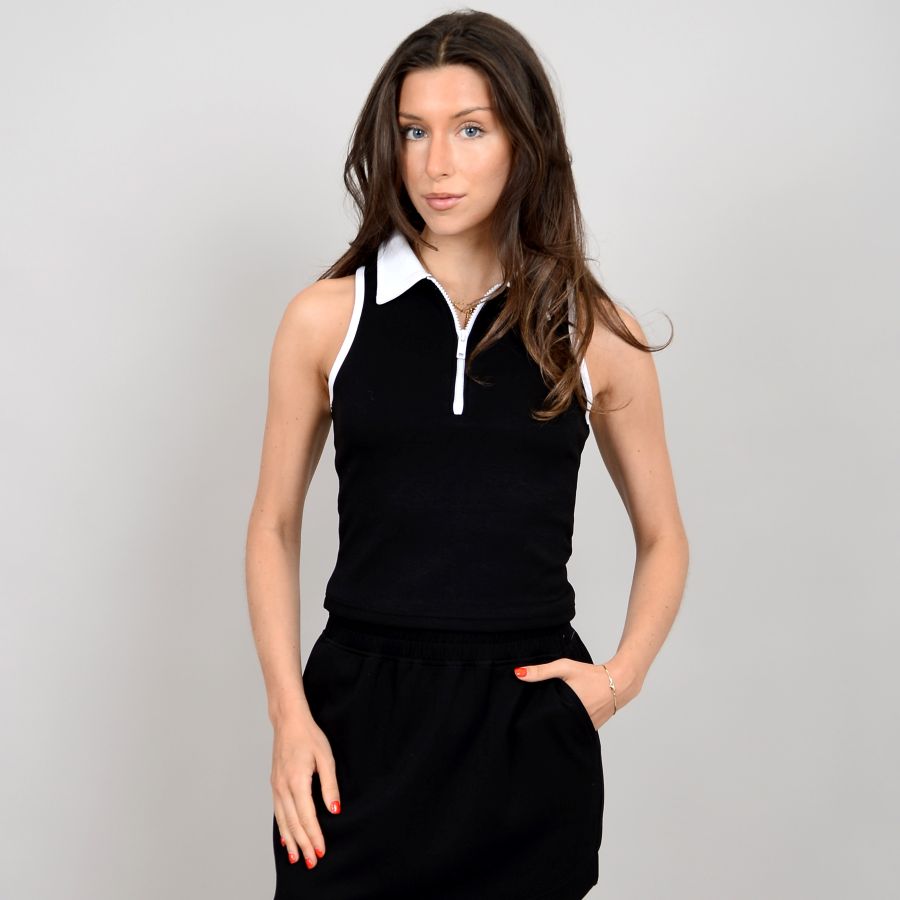 Camisole col polo zip - 56T058S - RD Style