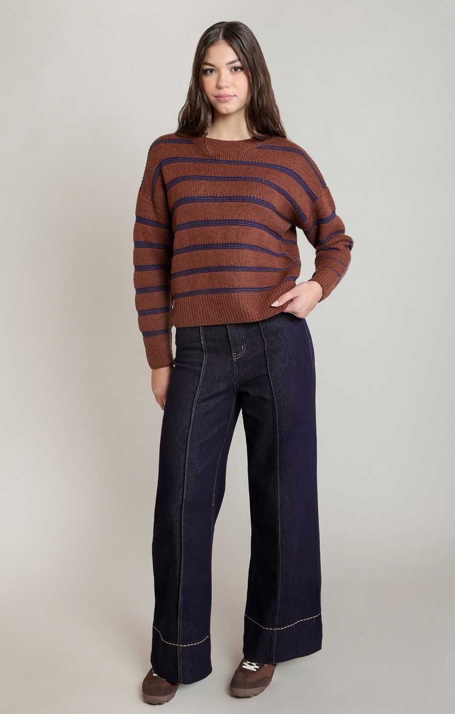 Tricot col rond rayé - 2827027 D - Dex