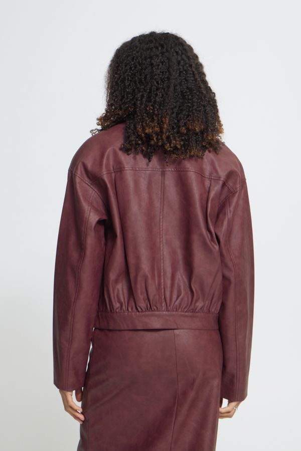 Veston manteau simili cuir - 20126175 - Ichi