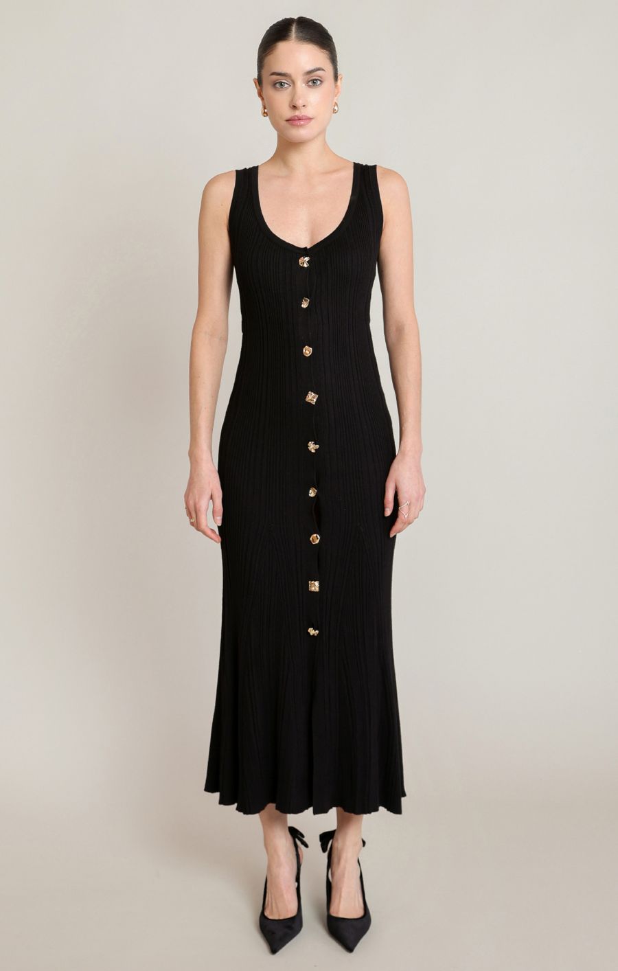 Robe longue boutonnée - 2827500 T - Black Tape