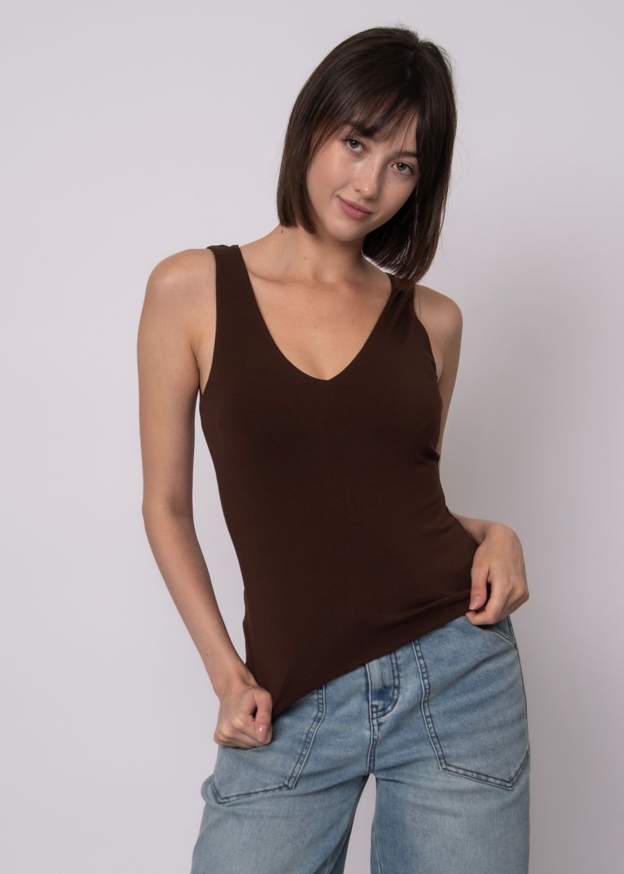 Camisole deuxième peau v neck