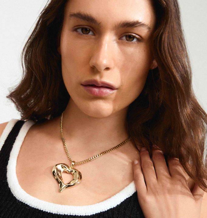 Collier coeur pendentif Tide