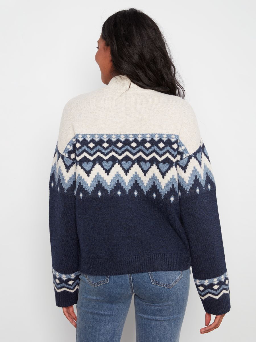 Chandail tricot col montant - 2007-690C - Charlie B