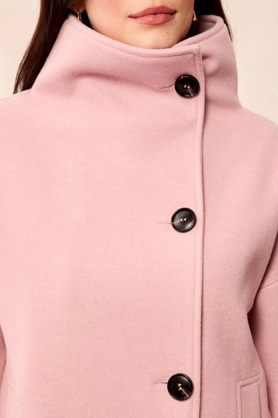 Manteau court lainage