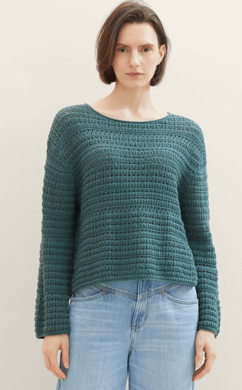 Chandail tricot de coton col rond