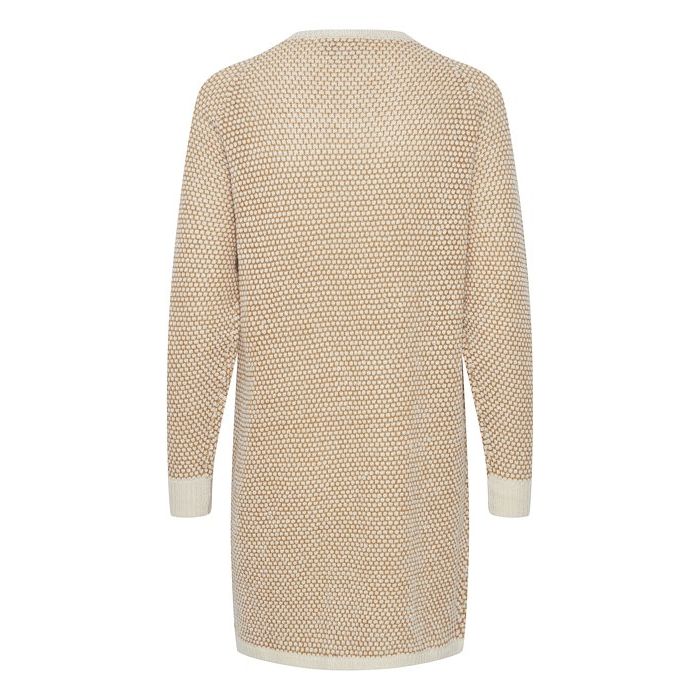 CARDIGAN MI-LONG TRICOT COTON OUVERT