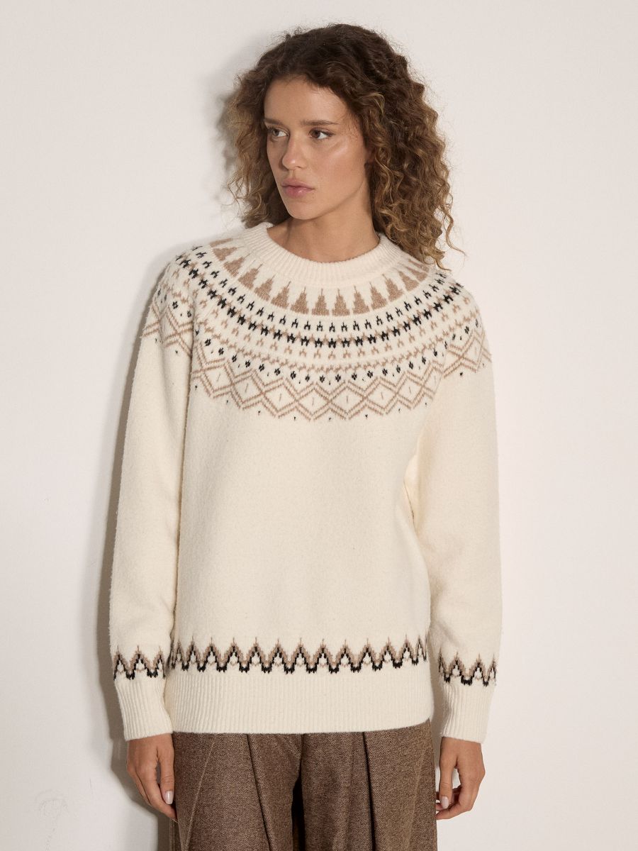 Chandail tricot alpin - x250363 - Apricot