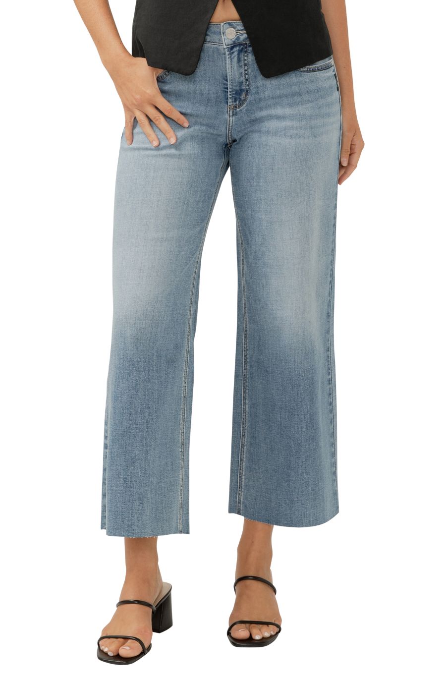 Jeans jambes larges - L93931CVS263 - Silver Jeans