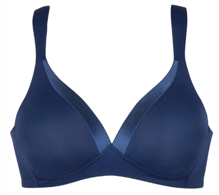 Soutien-gorge sans armatures avec bonnets et ruban brillant - 5119 - Naturana