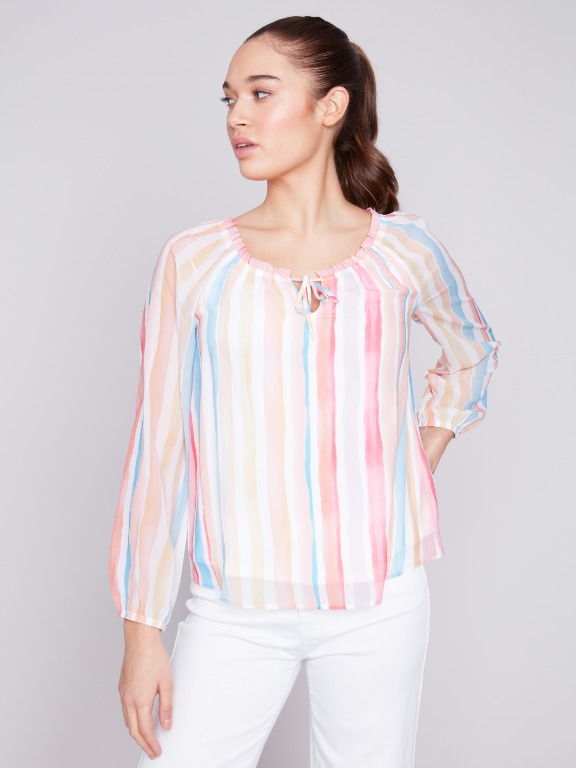 Blouse rayures verticales