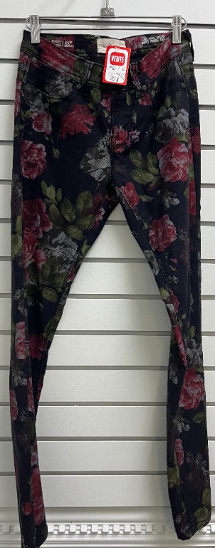 Jeans motif taille moyenne coupe ajustée 