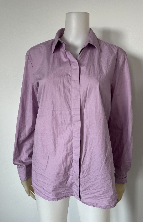 Blouse chic manche longue boutons cachés