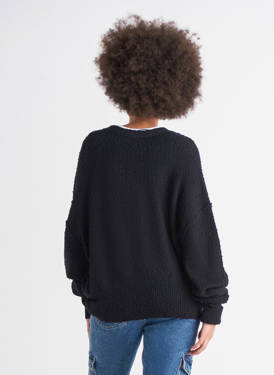 Cardigan bouclé boutonné