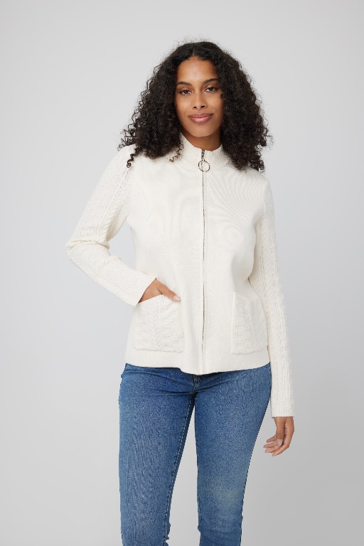 CARDIGAN TRICOT ZIP 2 POCHES MCH TRESSÉ