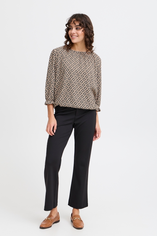 Blouse gauffrée à motifs - 20615575 - Fransa