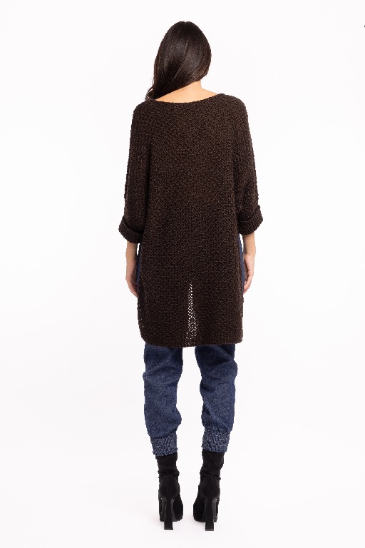 CHANDAIL PONCHO TRICOT HIGH LOW