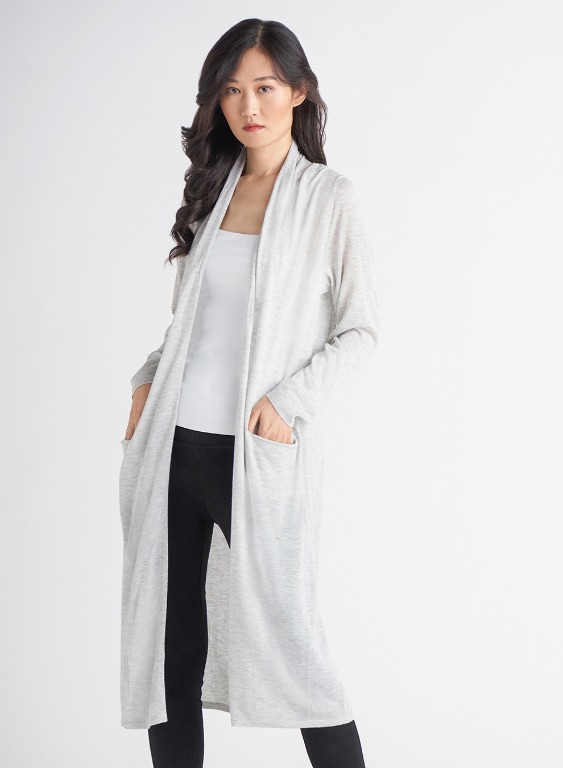 Cardigan long ouvert 