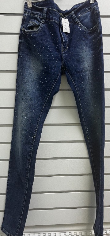 Jeans paillette ajusté