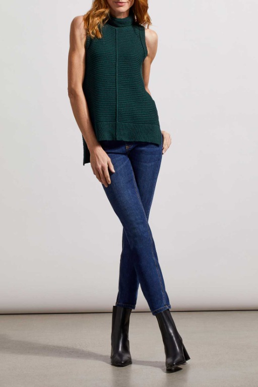 DEBARDEUR TRICOT COL BAVEUX RIB
