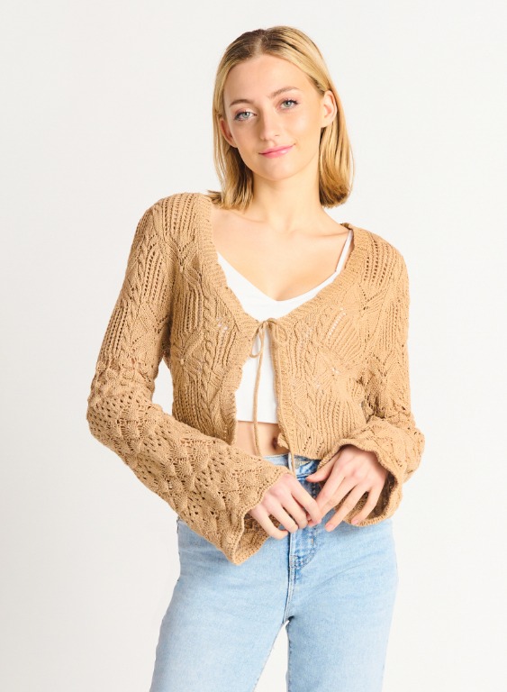 Cardigan tricot crochet
