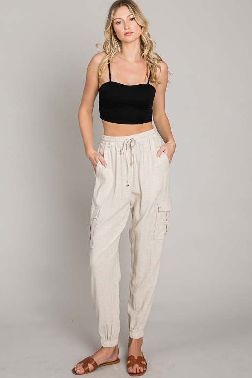 Pantalon jogger cargo lin