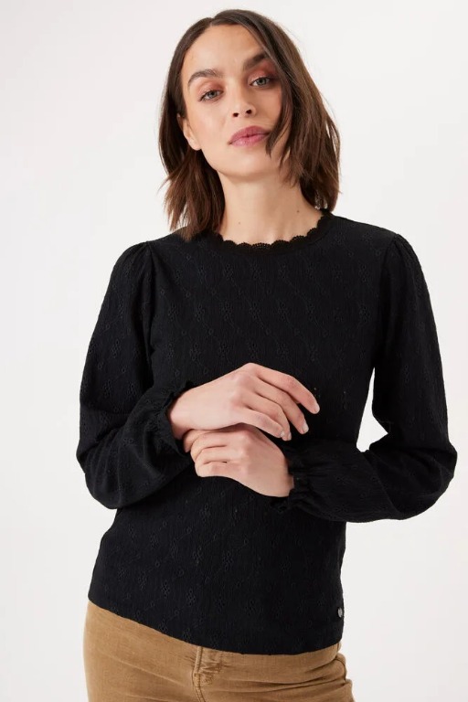 CHANDAIL FANCY BRODERIE COL ROND