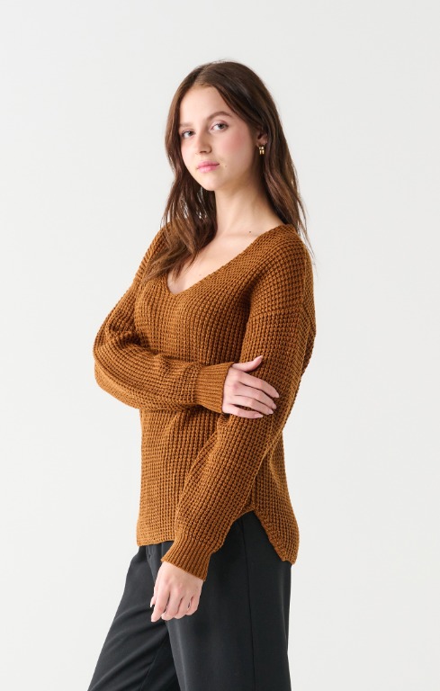 Chandail tricot encolure en V