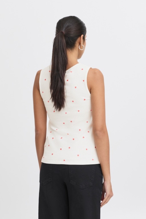 Camisole côtelée coeur
