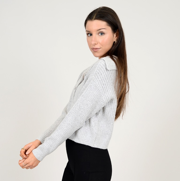 CHANDAIL TRICOT COL POLO BOUTONS