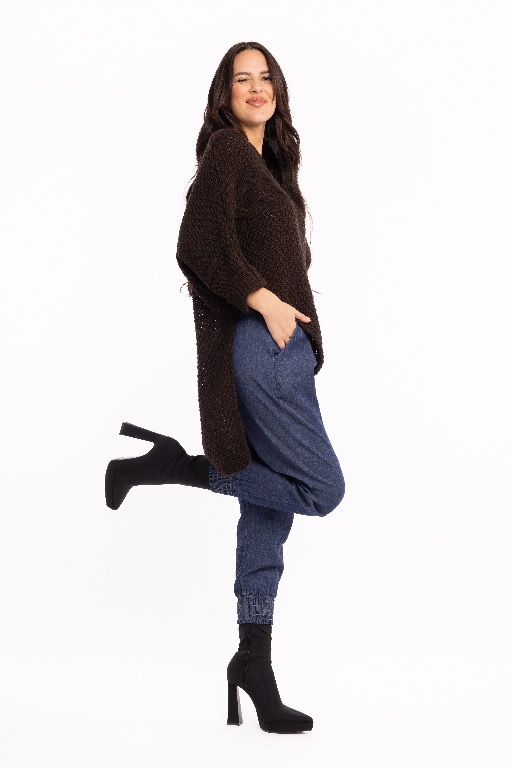 CHANDAIL PONCHO TRICOT HIGH LOW