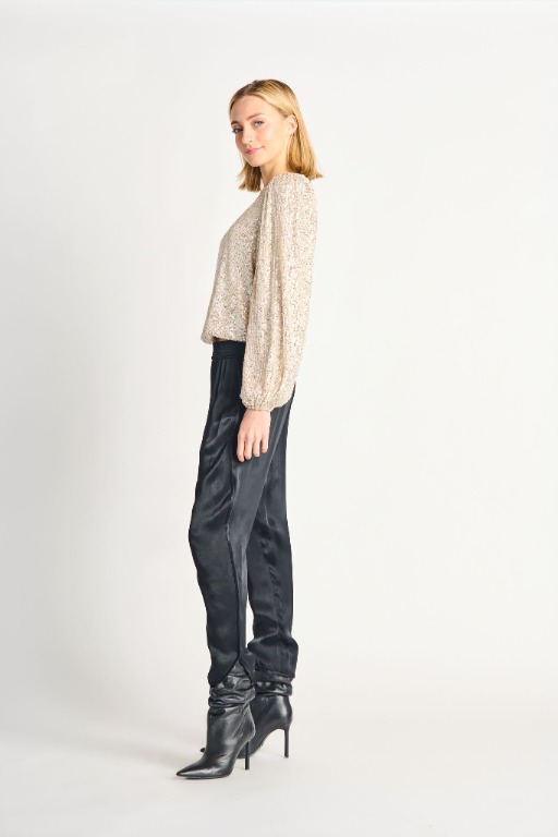 Pantalon satin chic 