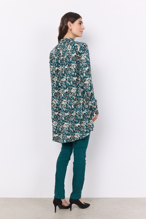 BLOUSE TUNIQUE FLEURS HIGH LOW