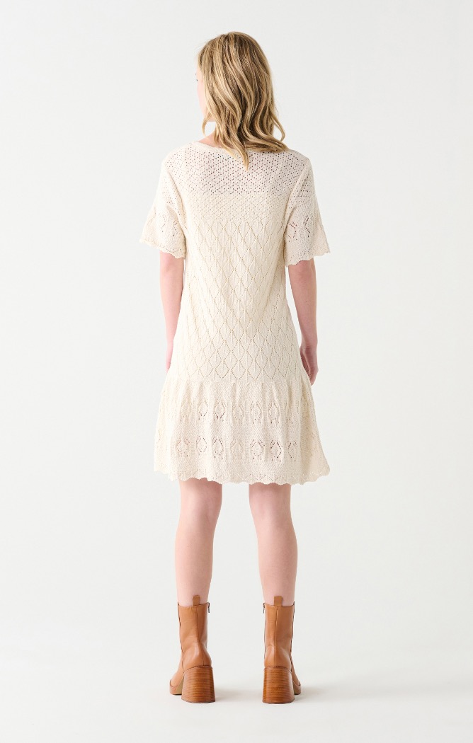 Robe tricot pointelle - seconde main